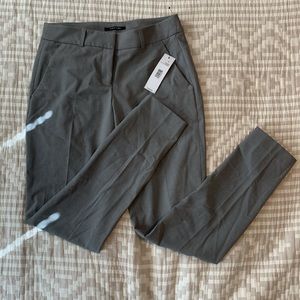 tahari alanis slim leg gray dress pants